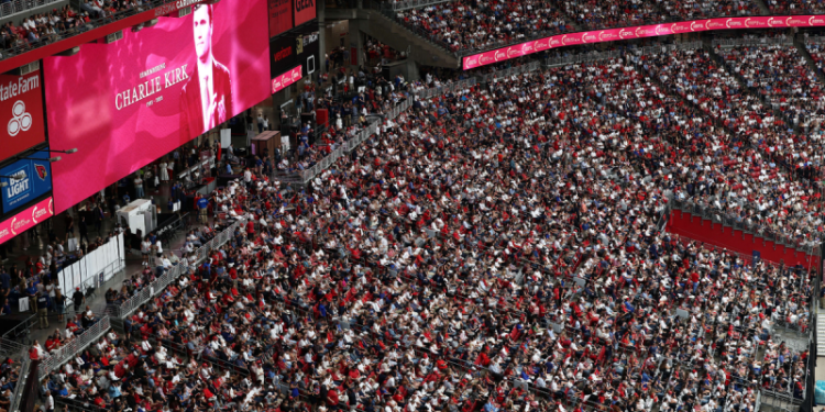 Charlie Kirk honored by 90K in one of the largest memorials for a private citizen